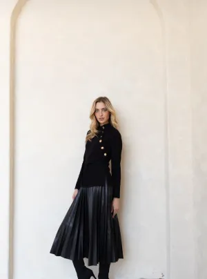 Byrd Anika Knit Leather Dress