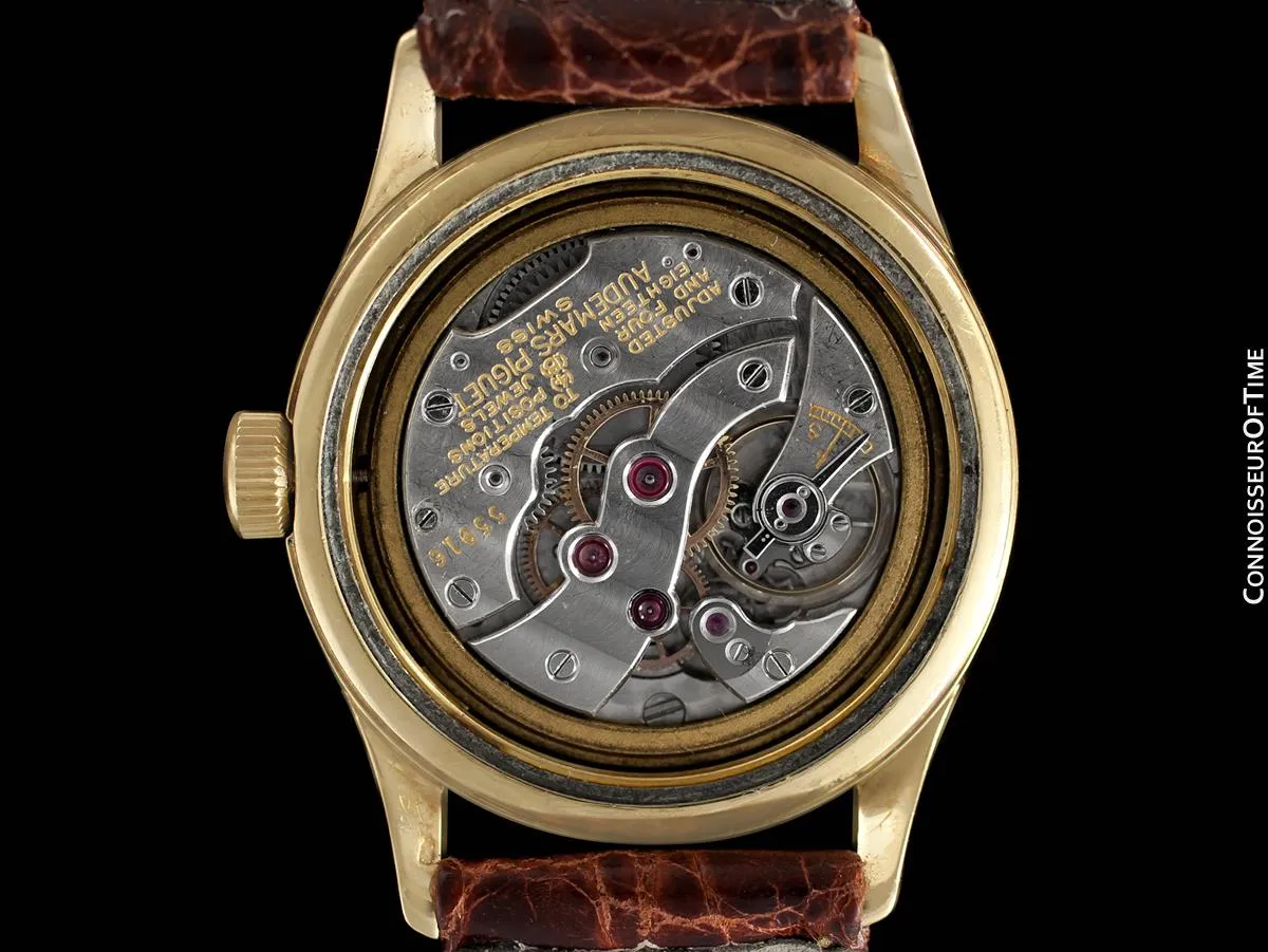 c. 1950 Audemars Piguet Calatrava Vintage Mens Antimagnetic Waterproof Style Dress Watch - 18K Gold