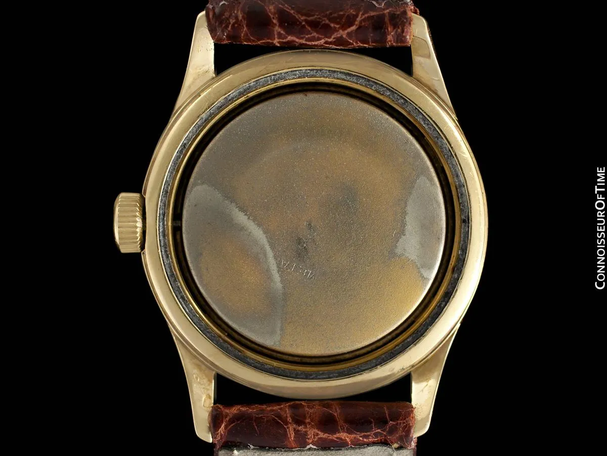 c. 1950 Audemars Piguet Calatrava Vintage Mens Antimagnetic Waterproof Style Dress Watch - 18K Gold