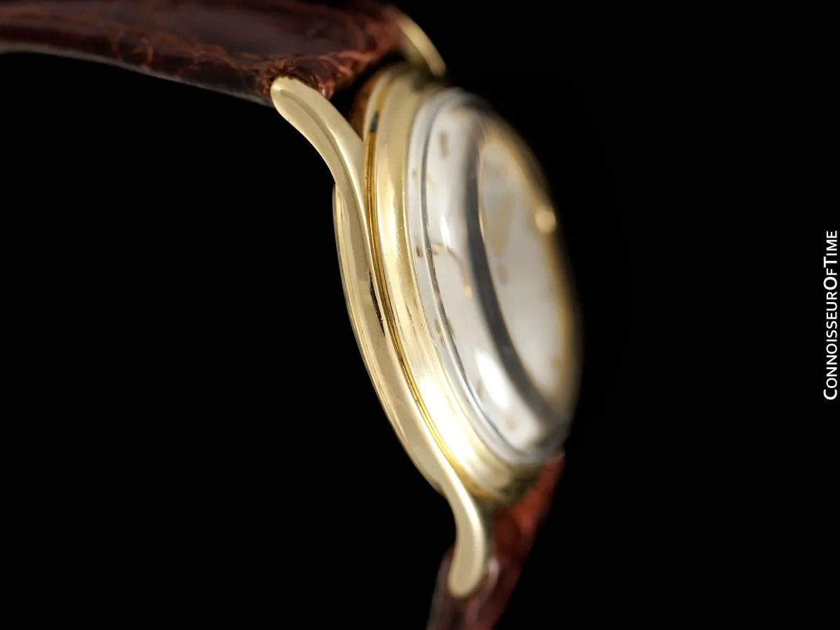 c. 1950 Audemars Piguet Calatrava Vintage Mens Antimagnetic Waterproof Style Dress Watch - 18K Gold