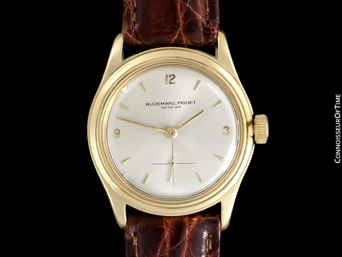 c. 1950 Audemars Piguet Calatrava Vintage Mens Antimagnetic Waterproof Style Dress Watch - 18K Gold