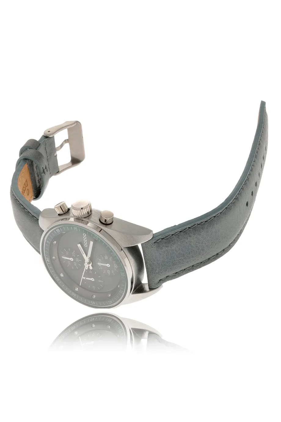 C3787 Grey Blue Leather Watch
