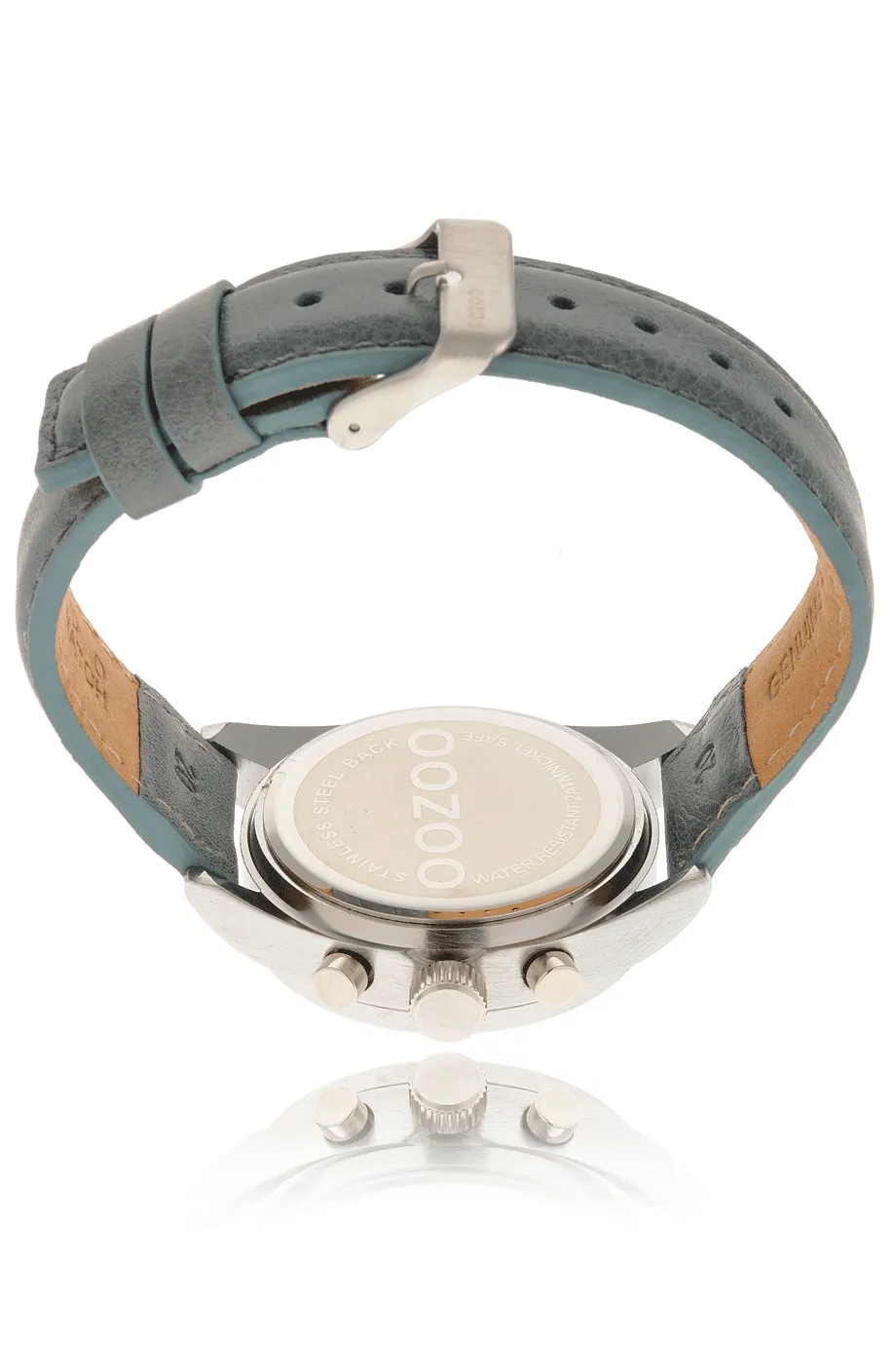 C3787 Grey Blue Leather Watch
