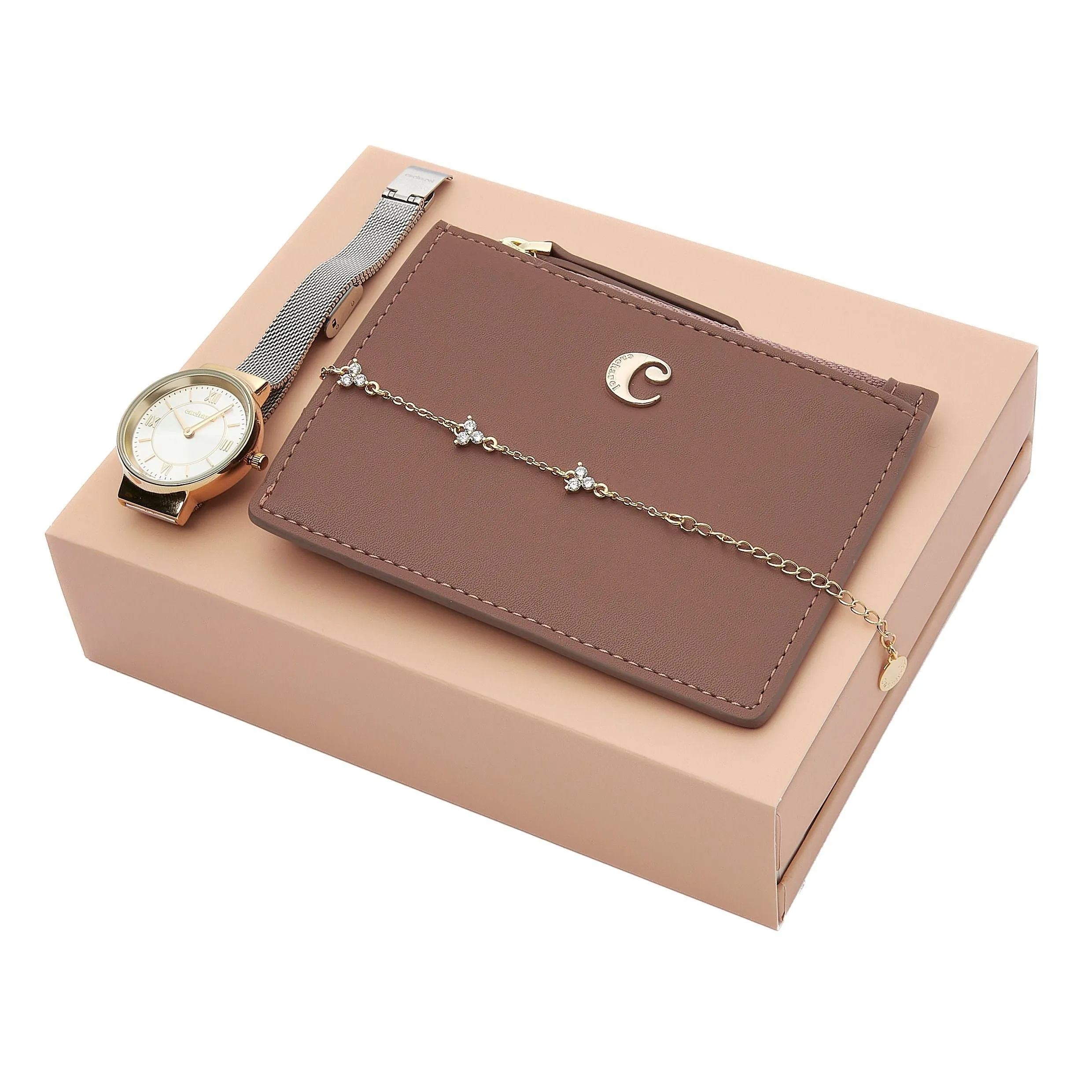 CACHAREL CPBMN440X - Set Cacharel (Bracelet, Coin purse & watch)