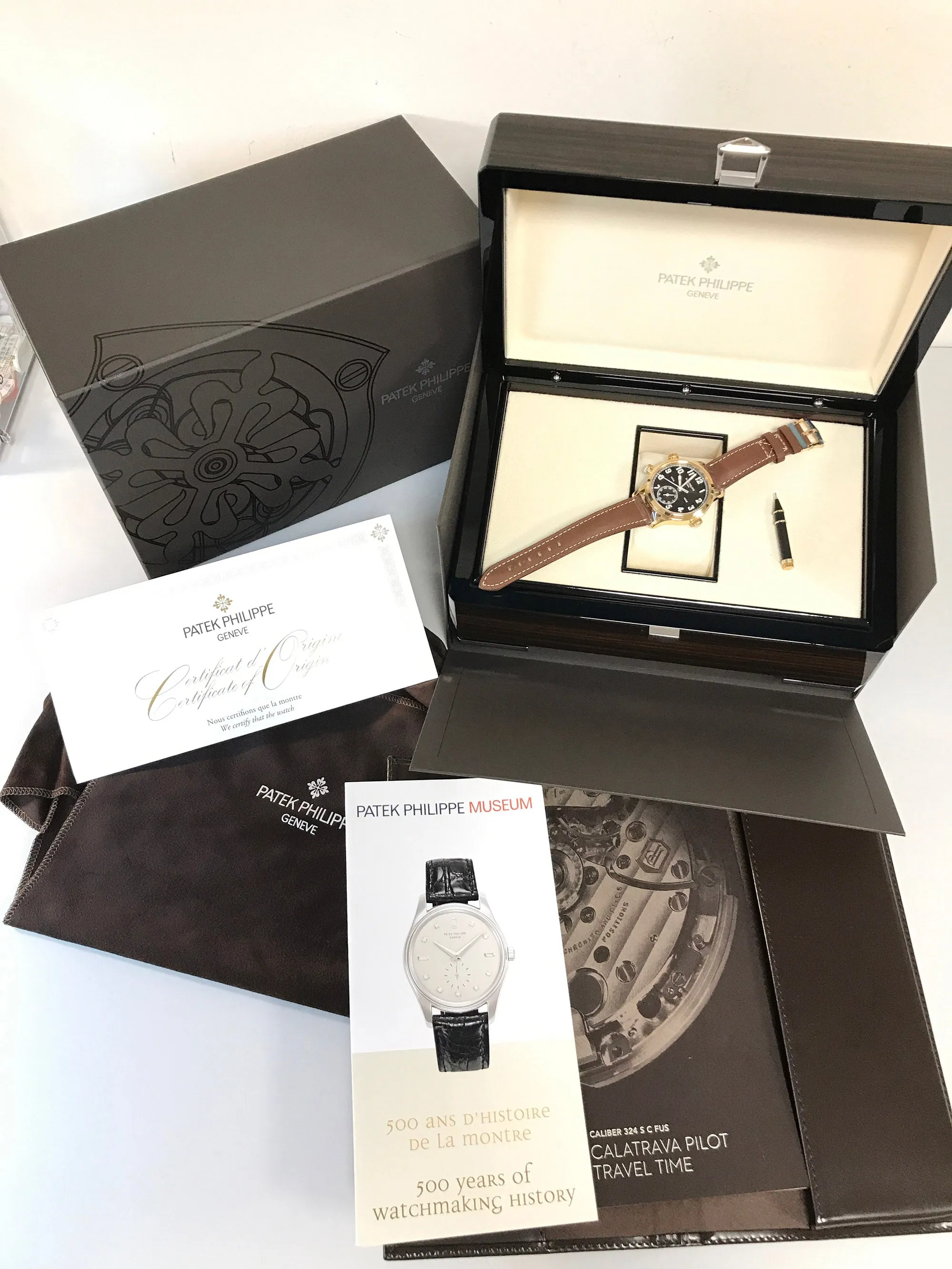 Calatrava Pilot Travel Time Rose Gold 37.5mm (7234R-001)