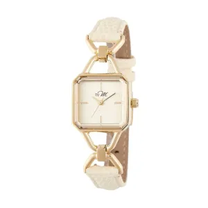 Carré GD Pari - Gold Case/Dial, Beige Leather Strap