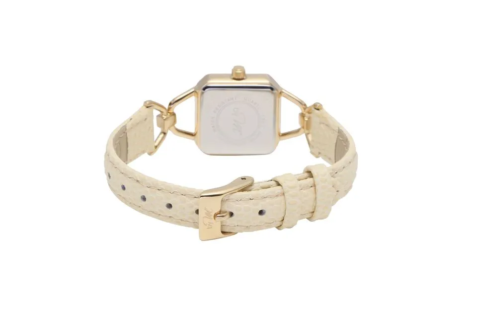 Carré GD Pari - Gold Case/Dial, Beige Leather Strap