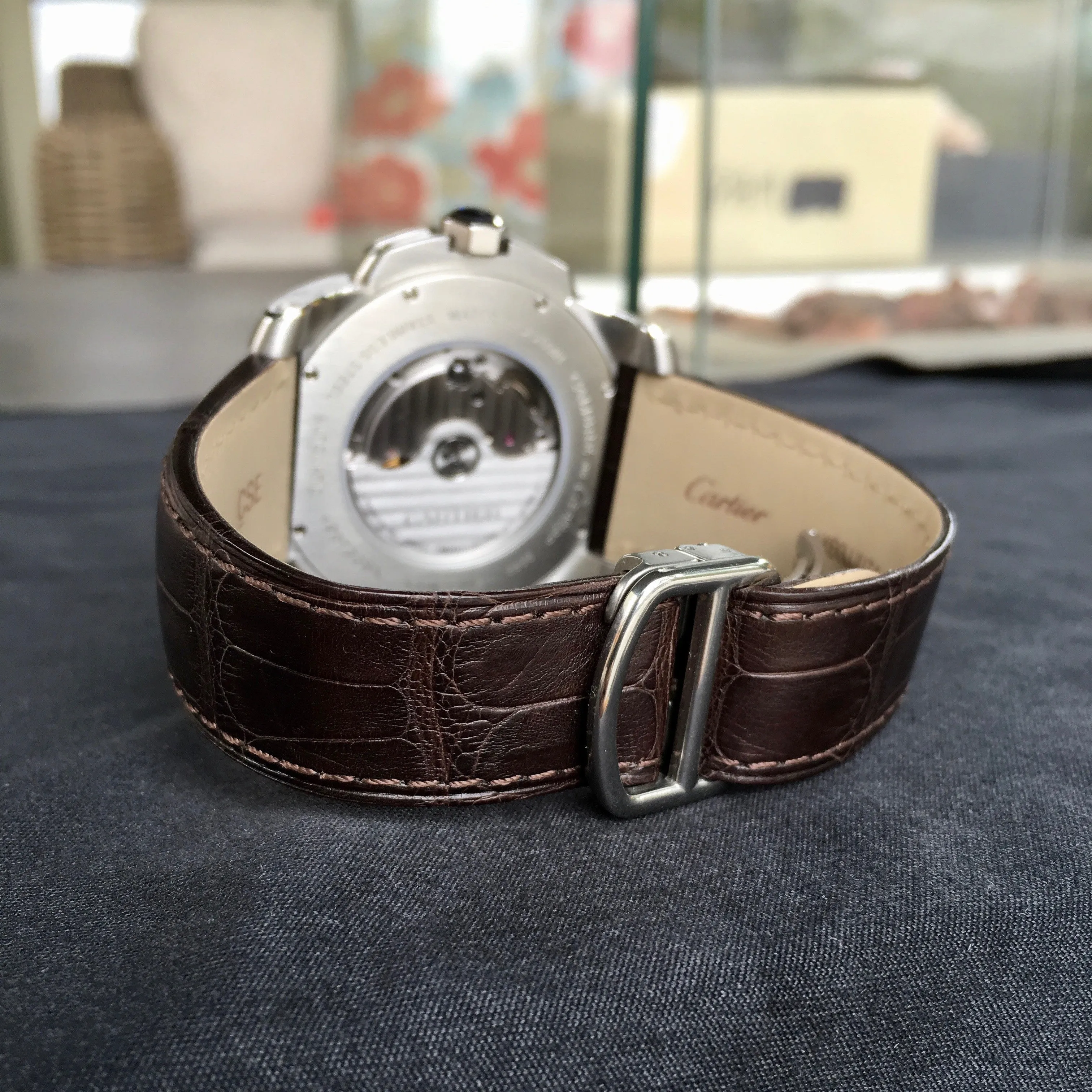 Cartier Calibre de Cartier W7100051 Chocolate Two Tone Steel Gold Wristwatch Box & Papers