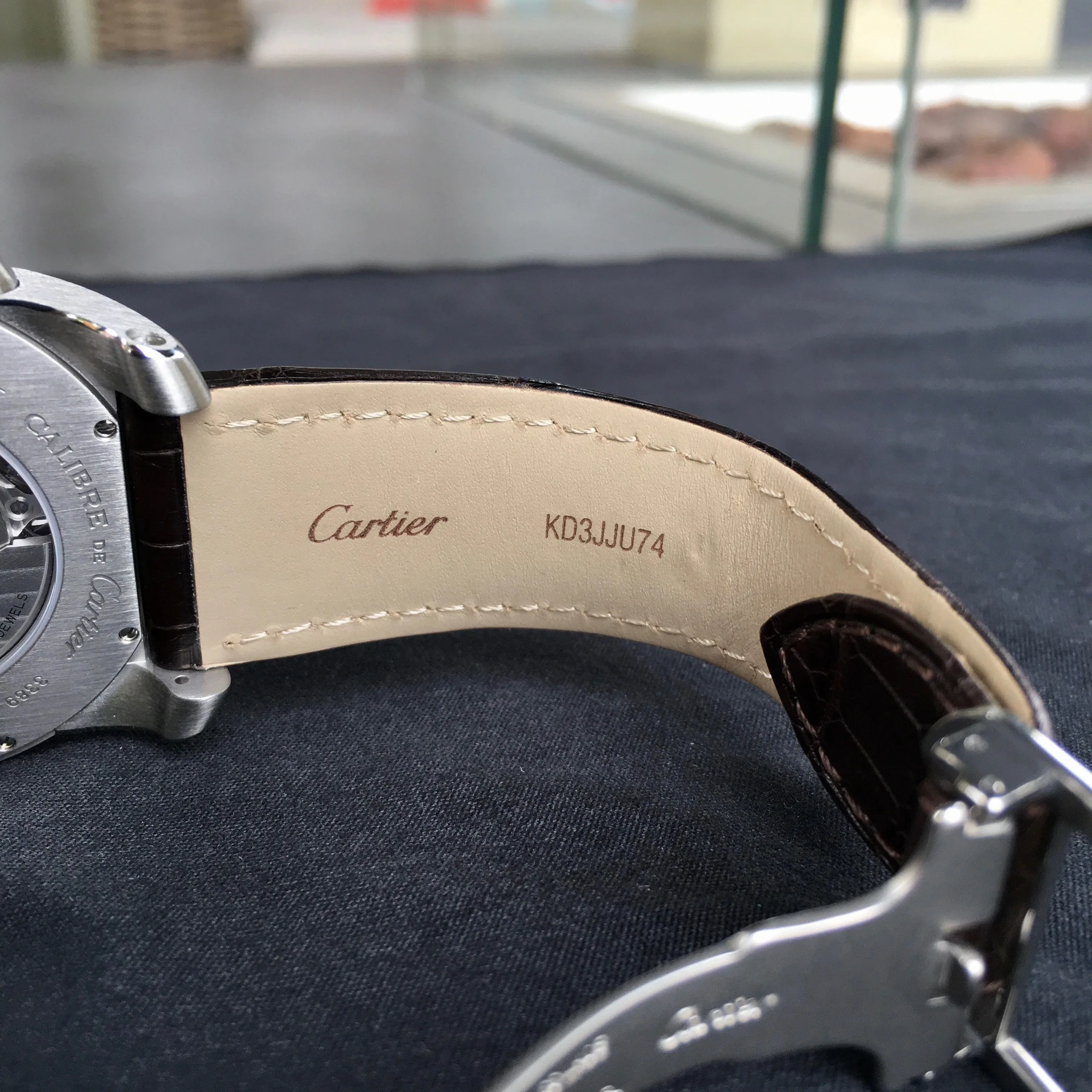 Cartier Calibre de Cartier W7100051 Chocolate Two Tone Steel Gold Wristwatch Box & Papers