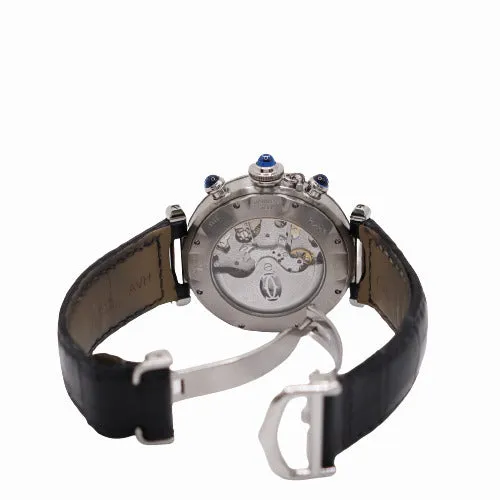 Cartier Men's Pasha Stainless Steel 38mm Silver Chronograph Dial Watch Ref# W3103055