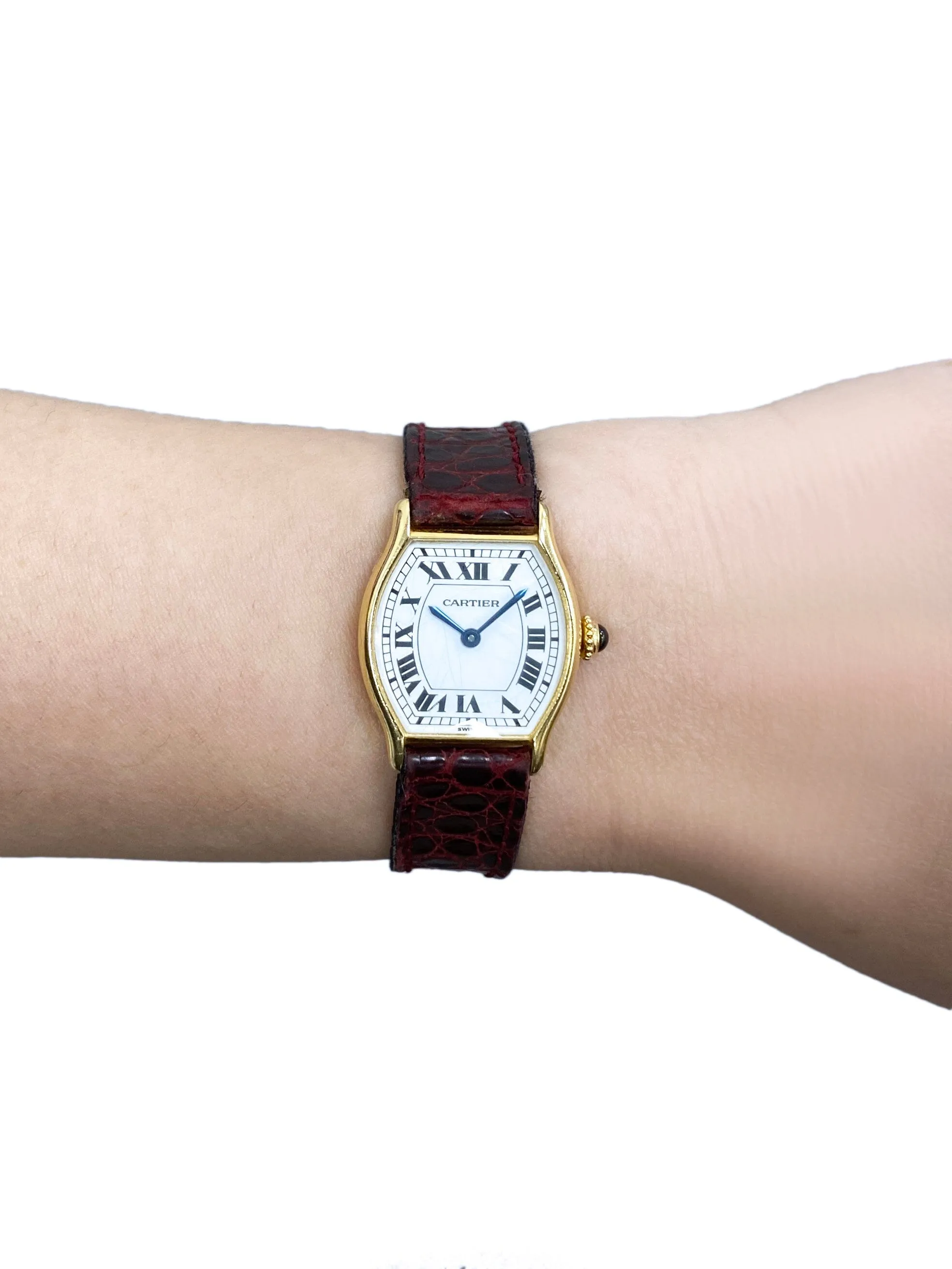 Cartier Paris 7824 White Dial 18K Yellow Gold Ladies Watch