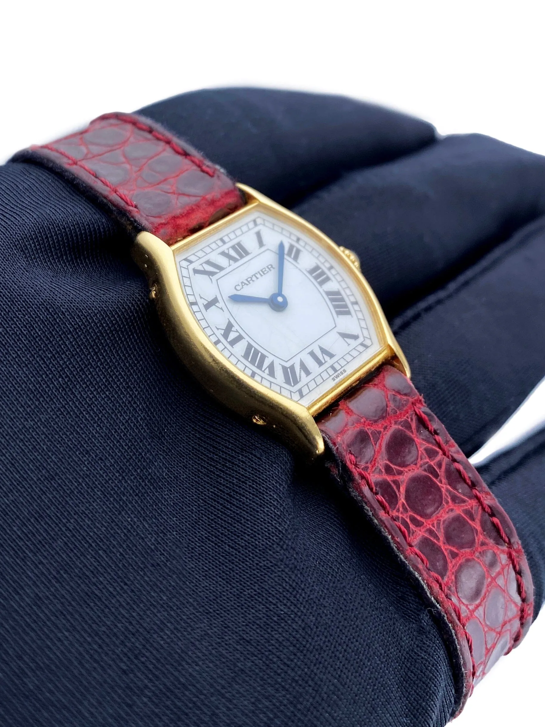 Cartier Paris 7824 White Dial 18K Yellow Gold Ladies Watch