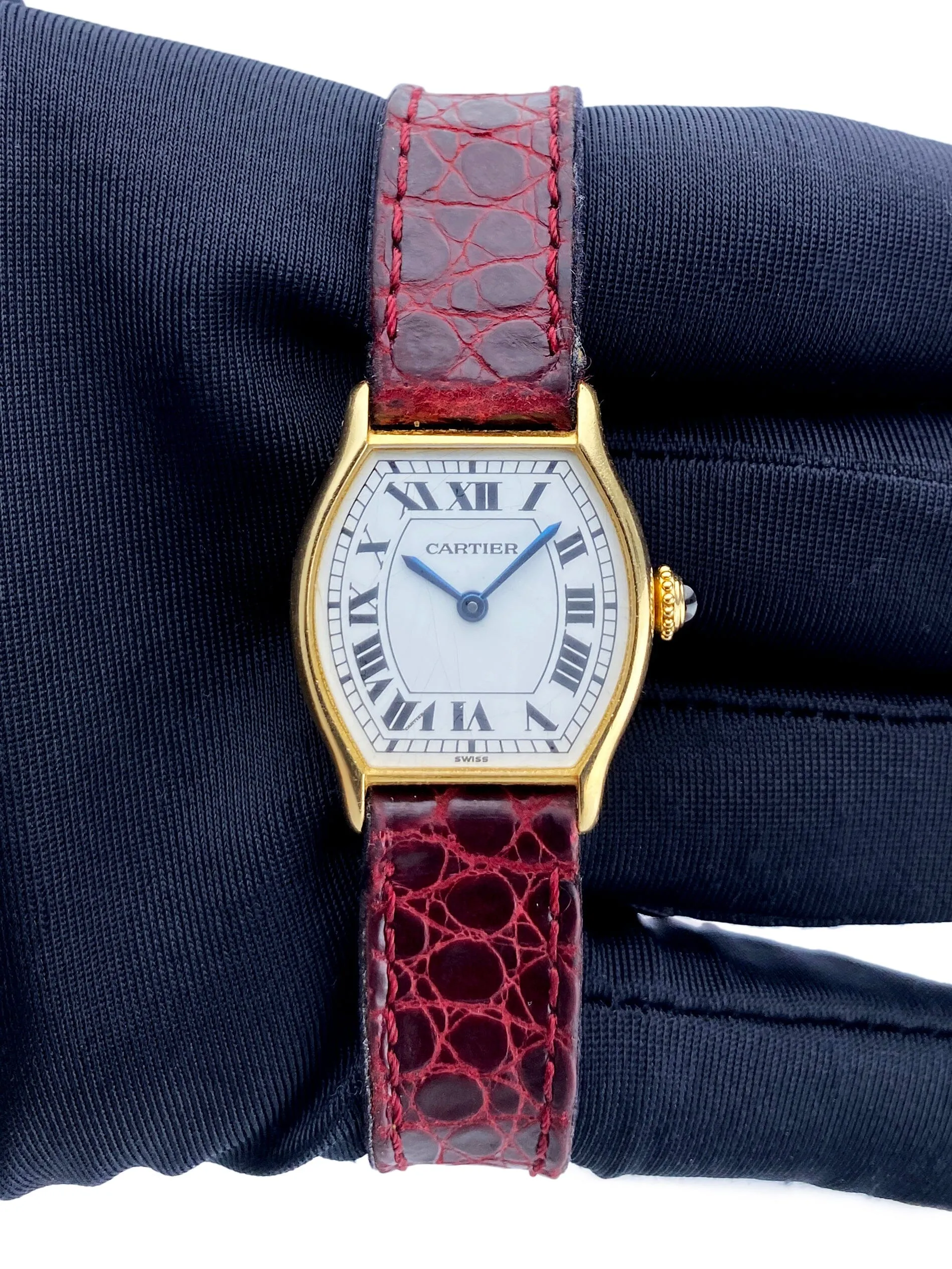 Cartier Paris 7824 White Dial 18K Yellow Gold Ladies Watch