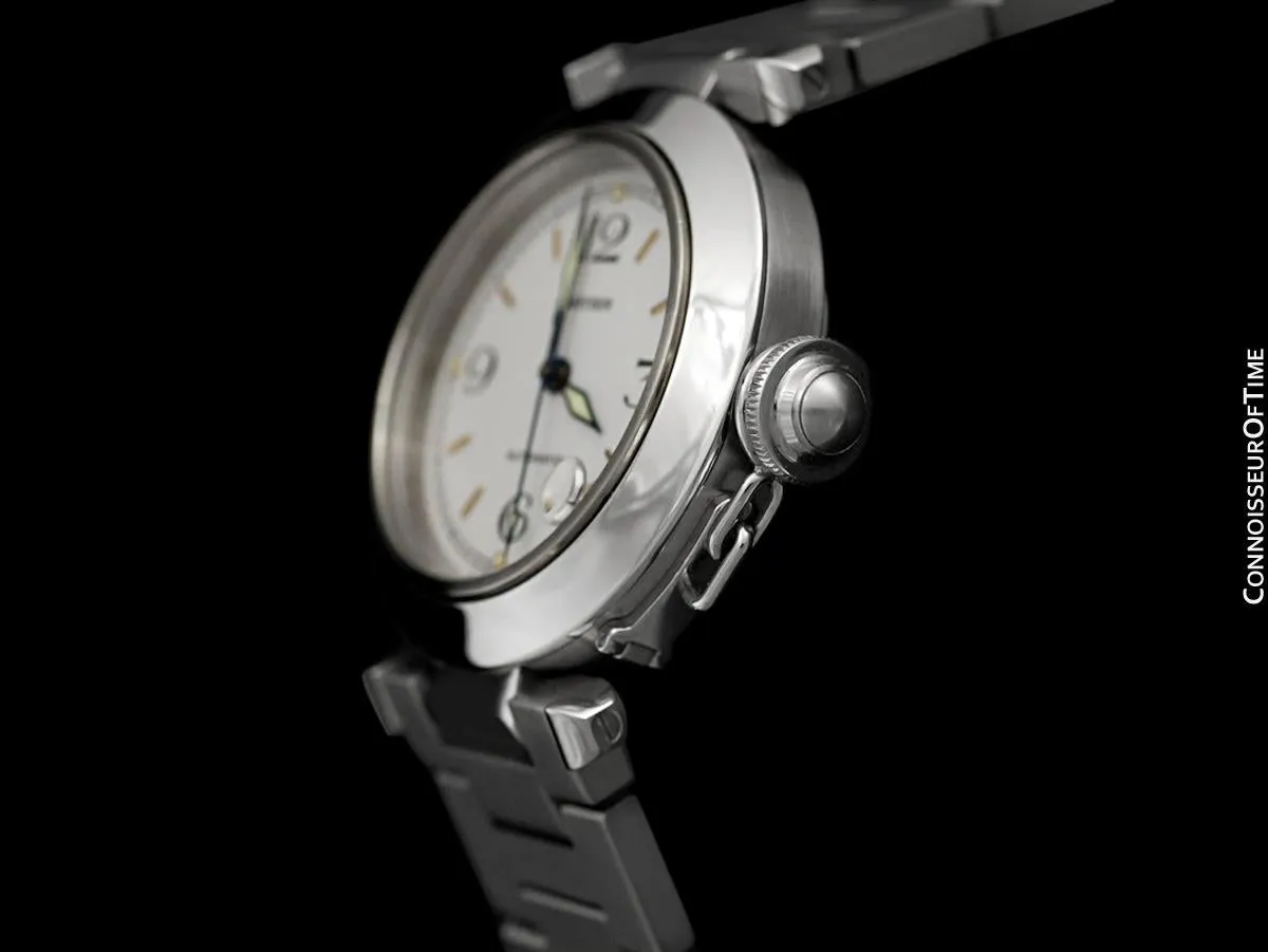 Cartier Pasha C 35MM Mens Midsize Unisex Watch, Automatic, Date - Stainless Steel - W31015M7