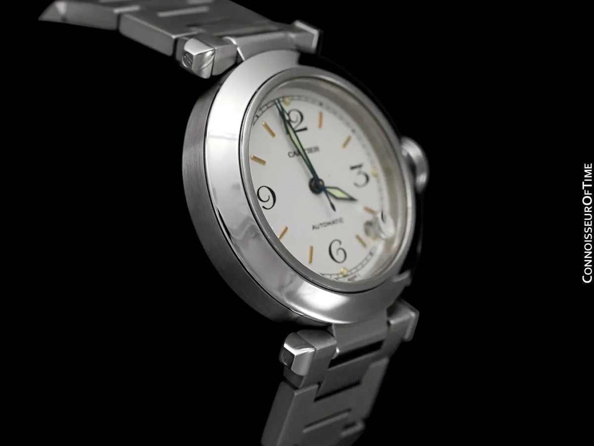 Cartier Pasha C 35MM Mens Midsize Unisex Watch, Automatic, Date - Stainless Steel - W31015M7
