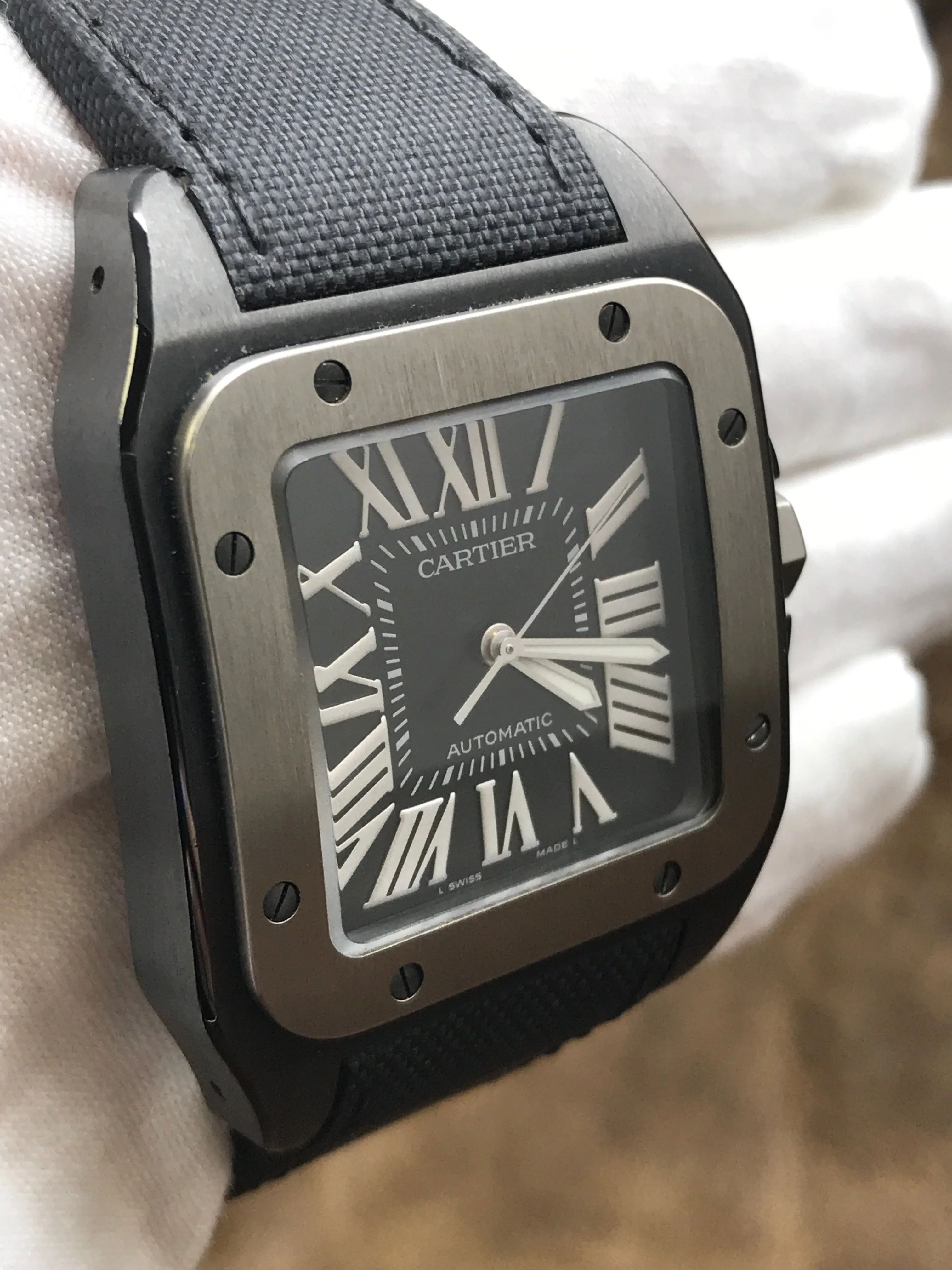 Cartier Santos 100 XL 2656 Black Dial Automatic Men's Watch