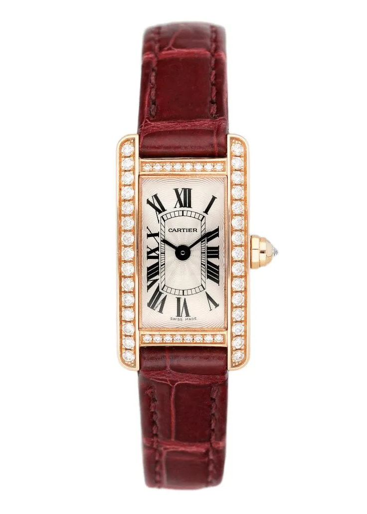 Cartier Tank Americaine Mini WB710014 18K Rose Gold Ladies Watch