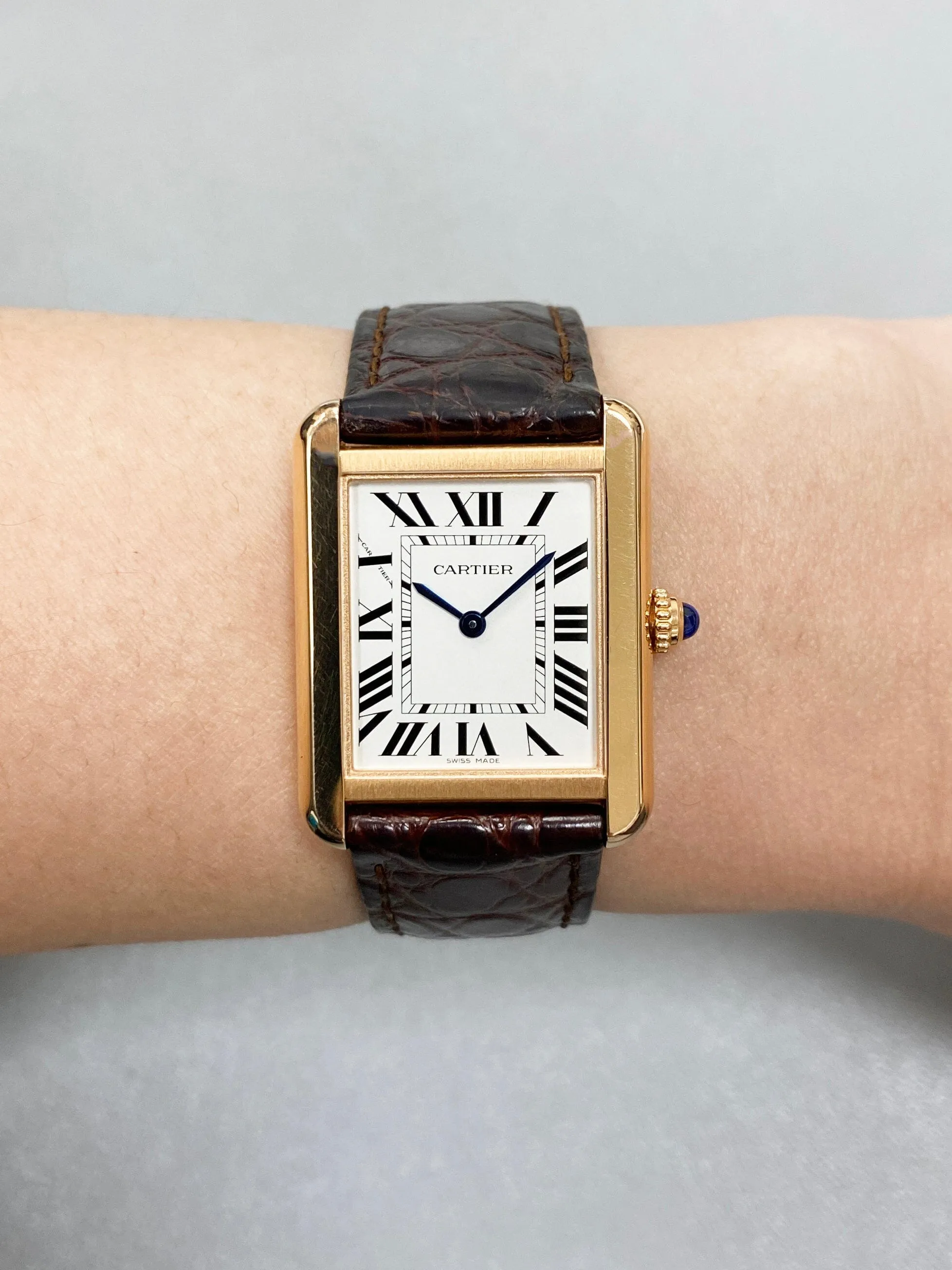 Cartier Tank Solo W5200024 18K Rose Gold Ladies Watch