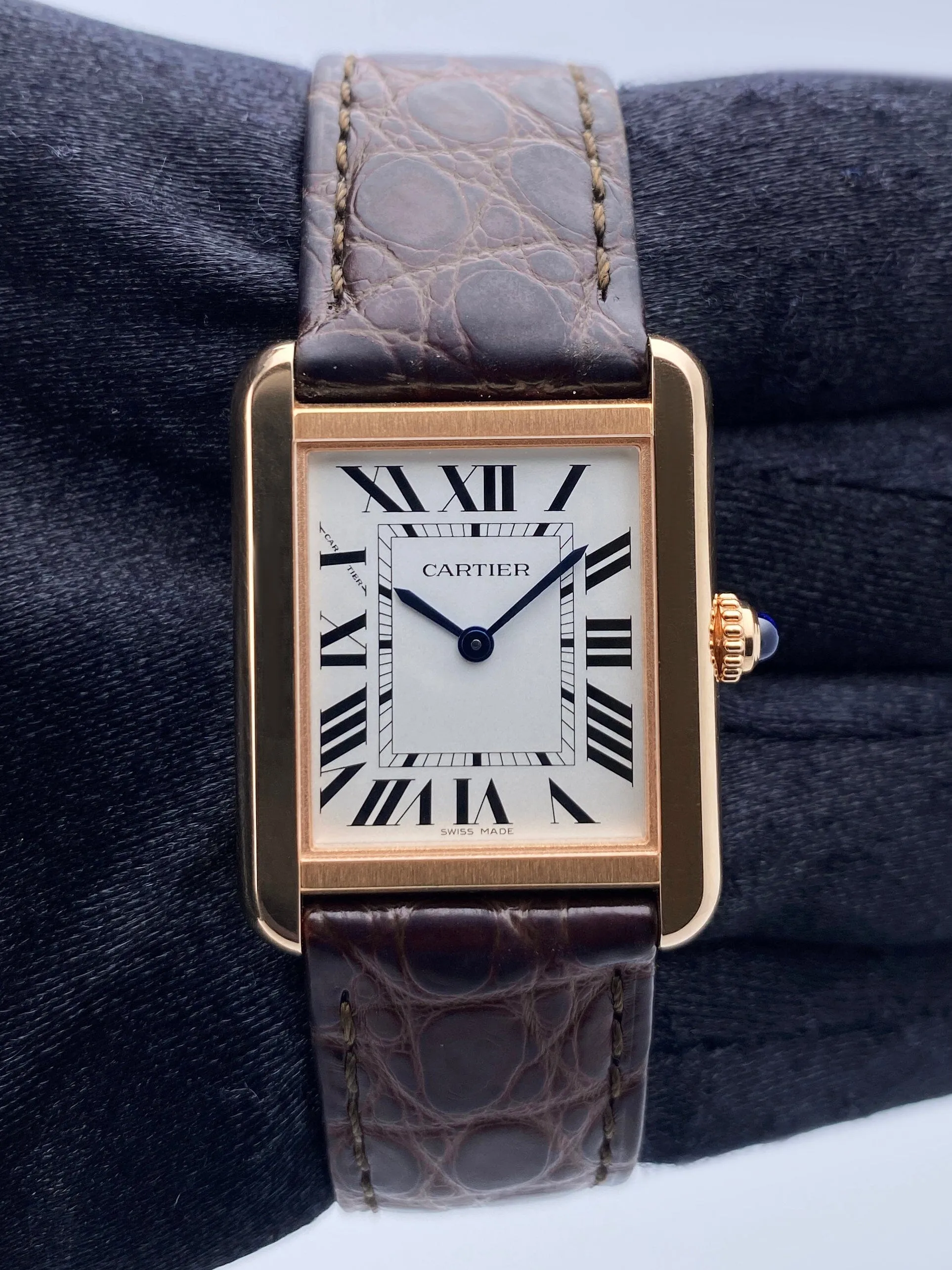 Cartier Tank Solo W5200024 18K Rose Gold Ladies Watch