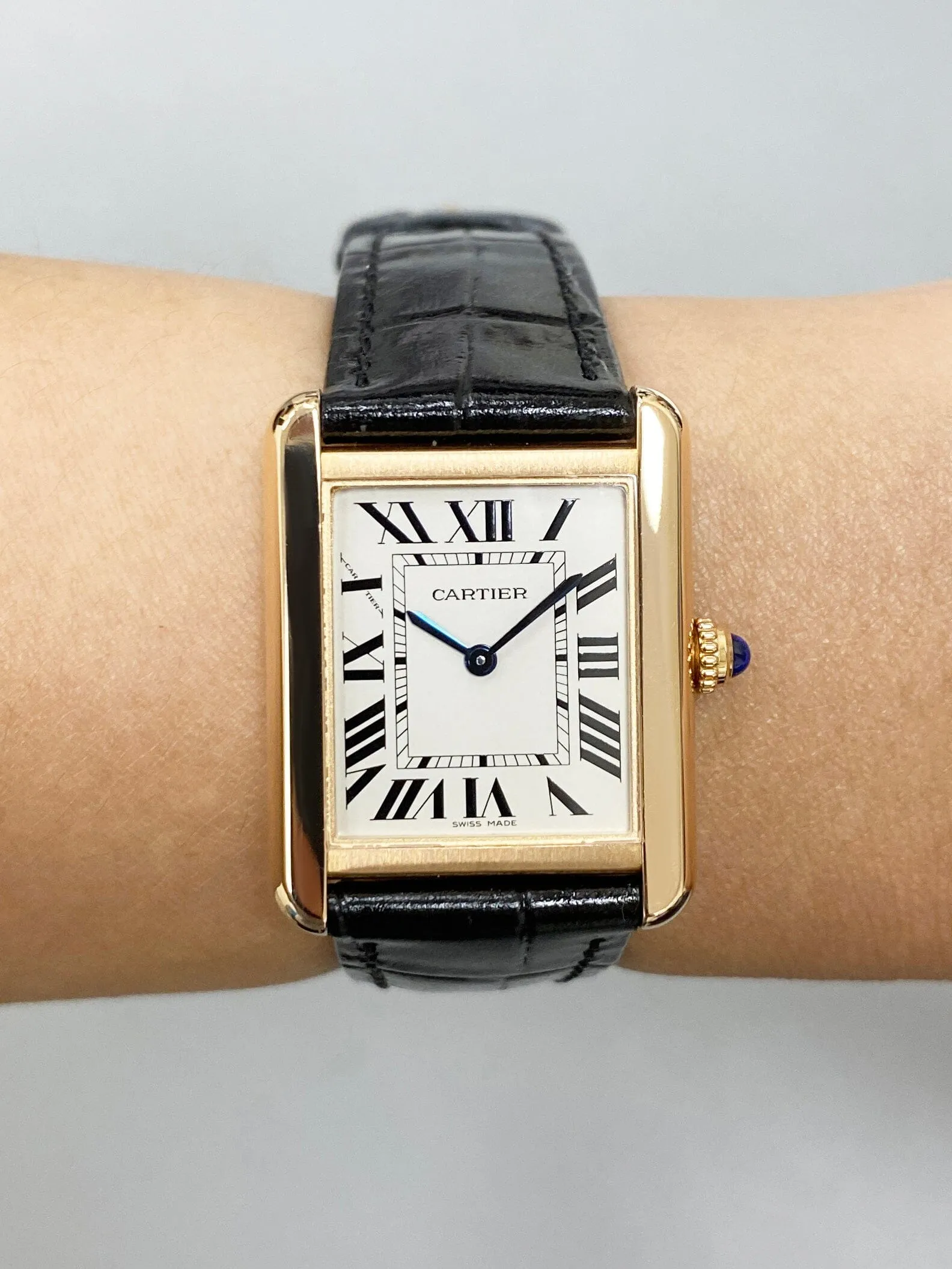 Cartier Tank Solo W5200024 18K Rose Gold Watch Box Papers