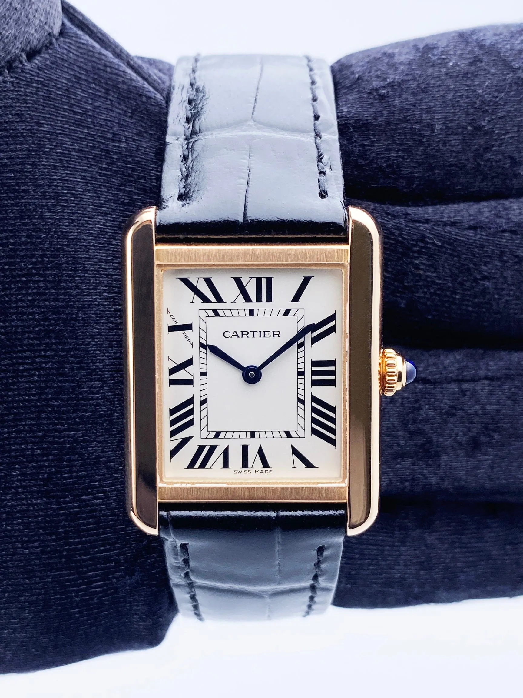 Cartier Tank Solo W5200024 18K Rose Gold Watch Box Papers