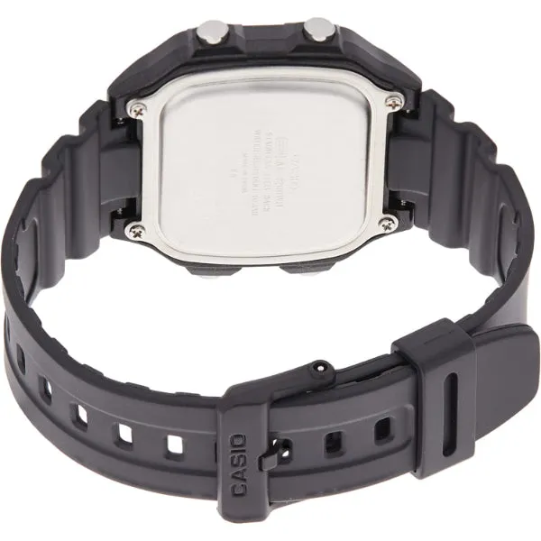Casio Illuminator Black Leather Strap Green Dial Quartz Watch for Gents - AE-1200WHB-1BVDF