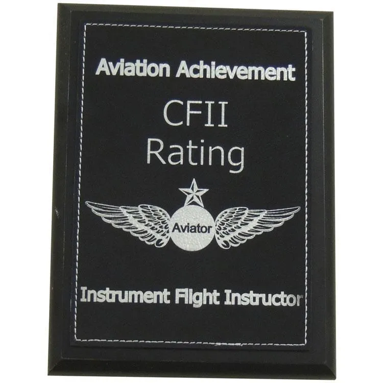 CFII Rating Aviation Achievement Plaque