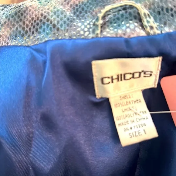 Chico’s 100% Leather Jacket Size 1 (Medium)