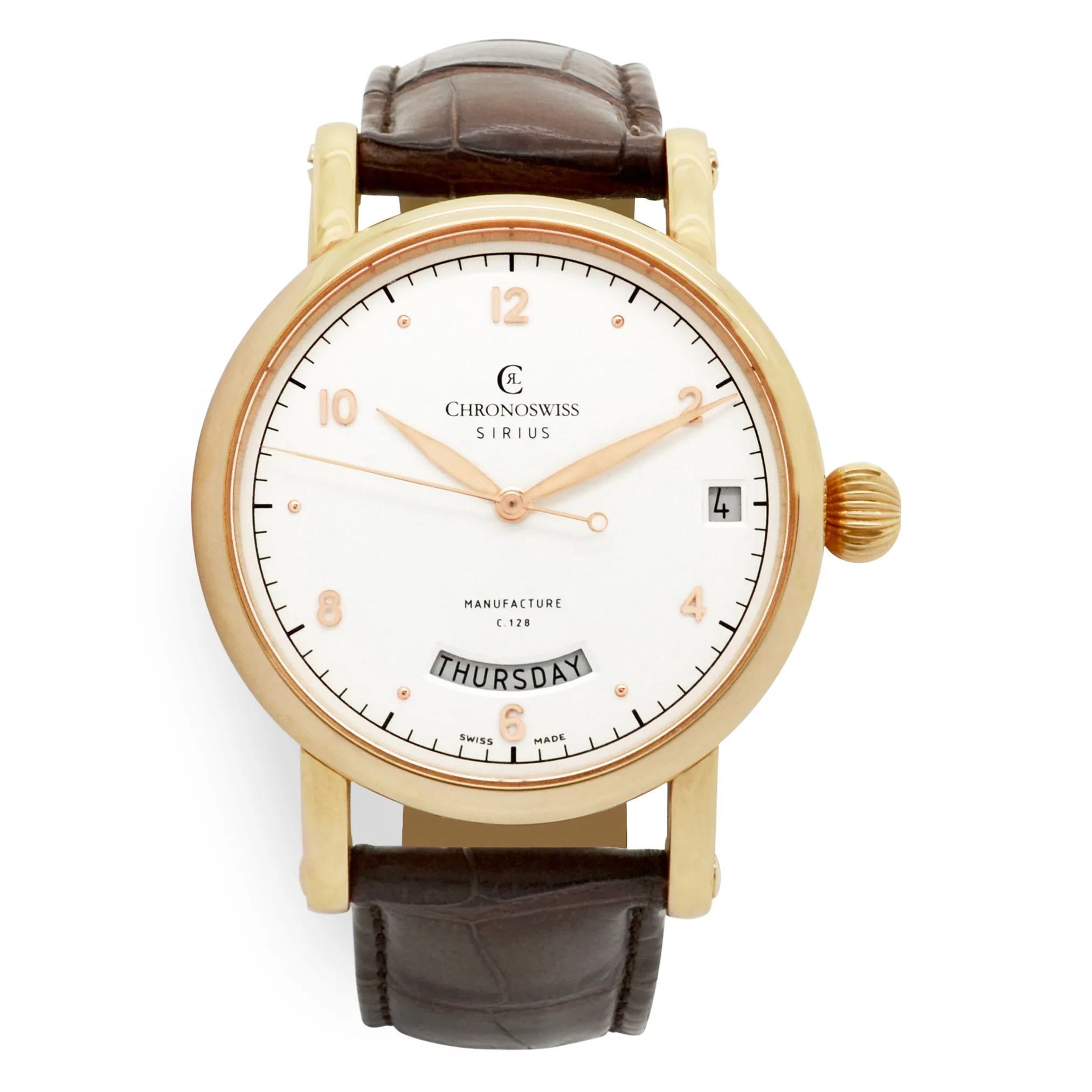 Chronoswiss Sirius CH-1921R-ENGL White Dial Automatic Men's Watch