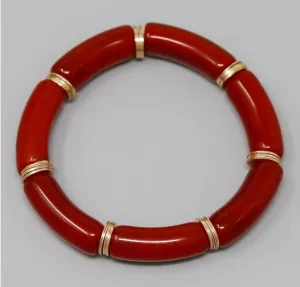 Chunky Red Acrylic Bracelet