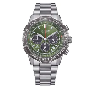 Citizen CA4664-60W Promaster Sky Eco-Drive Chronograph in Green