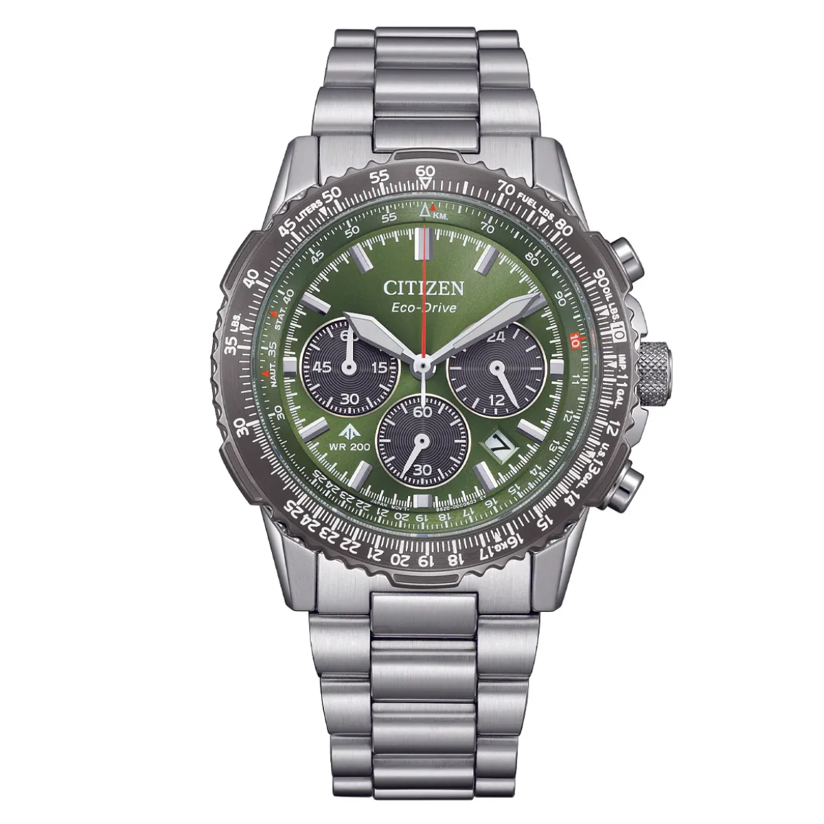 Citizen CA4664-60W Promaster Sky Eco-Drive Chronograph in Green