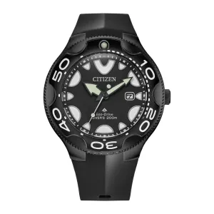Citizen Promaster Sea Mens Eco Drive Black Tone Rubber Strap Watch
