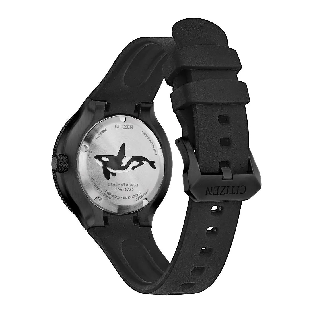 Citizen Promaster Sea Mens Eco Drive Black Tone Rubber Strap Watch