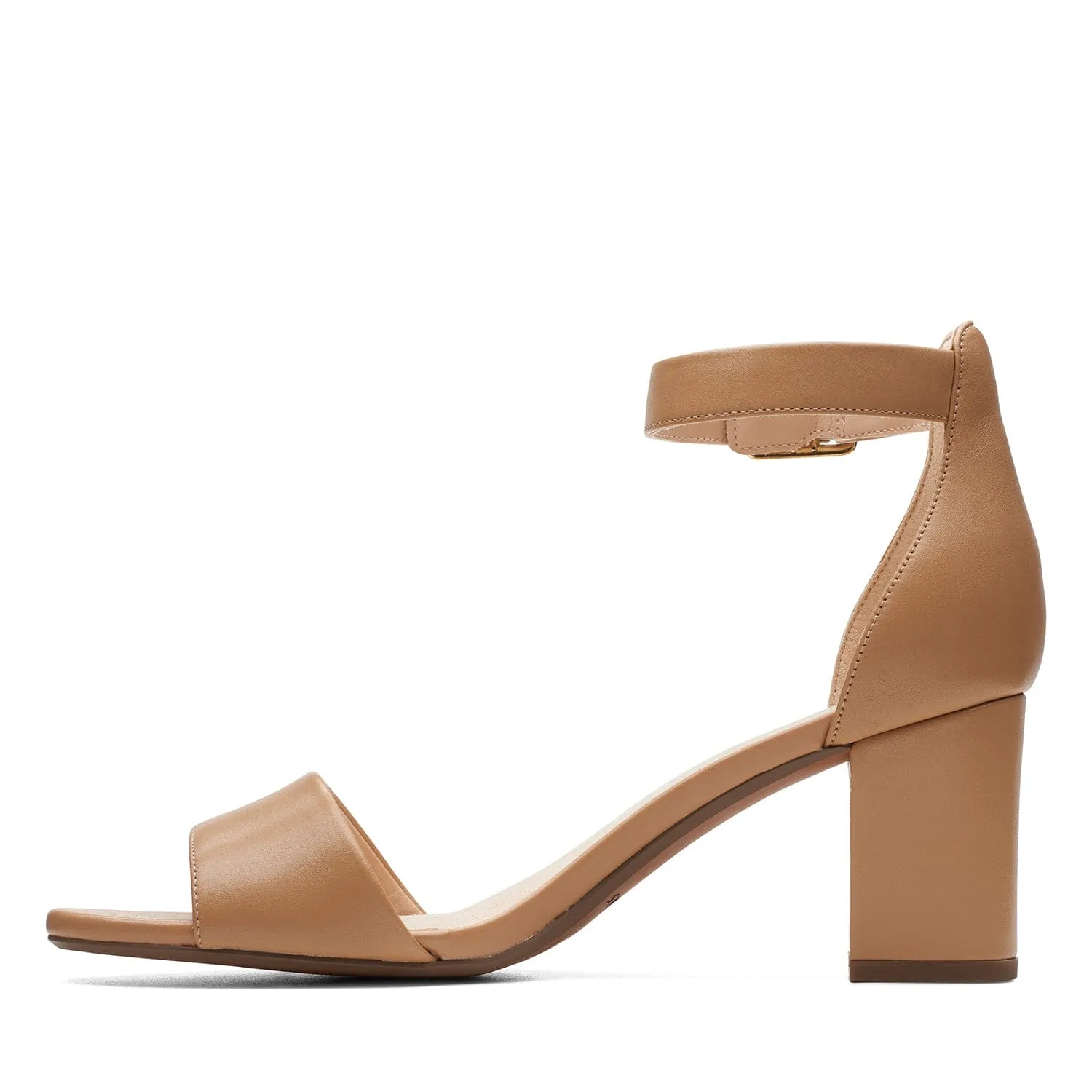 Clarks Deva Mae - Sandals - Camel Leather - 261719725 - E Width (Wide Fit)