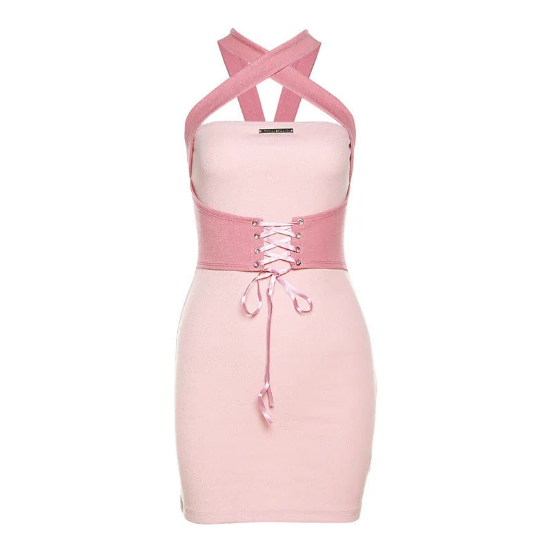 Corset Slim Neck Strap Dress