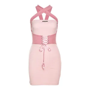 Corset Slim Neck Strap Dress