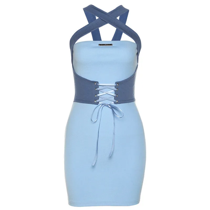 Corset Slim Neck Strap Dress