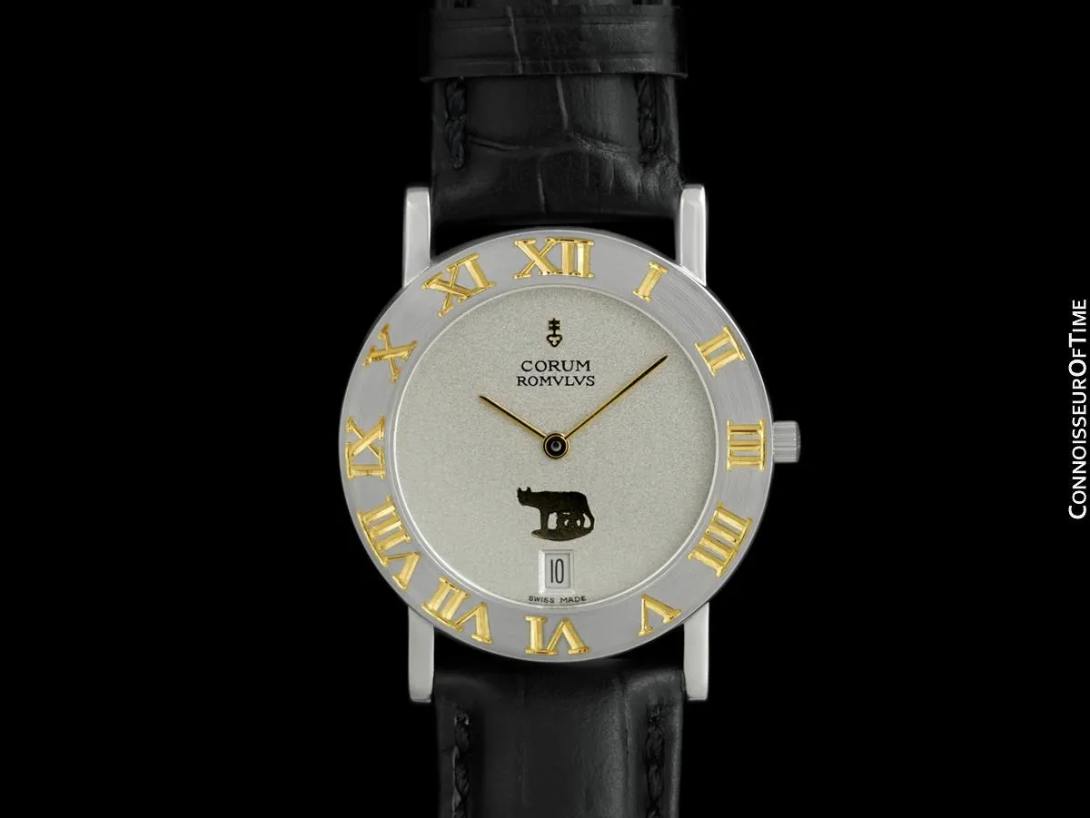 Corum Romvlvs Romulus Mens Dress Watch - Stainless Steel and 18K Gold