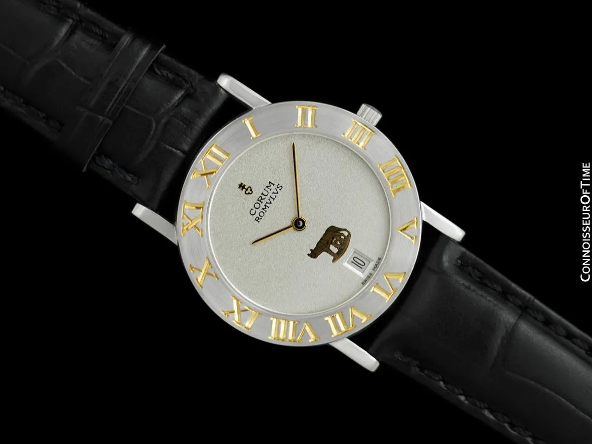 Corum Romvlvs Romulus Mens Dress Watch - Stainless Steel and 18K Gold