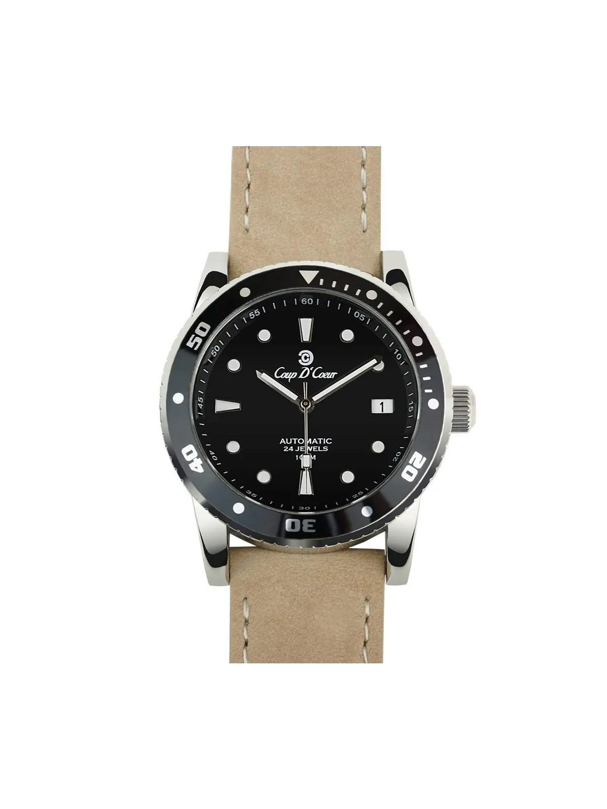 Coup De Coeur SGC Classic Timepiece Khaki Soft Leather