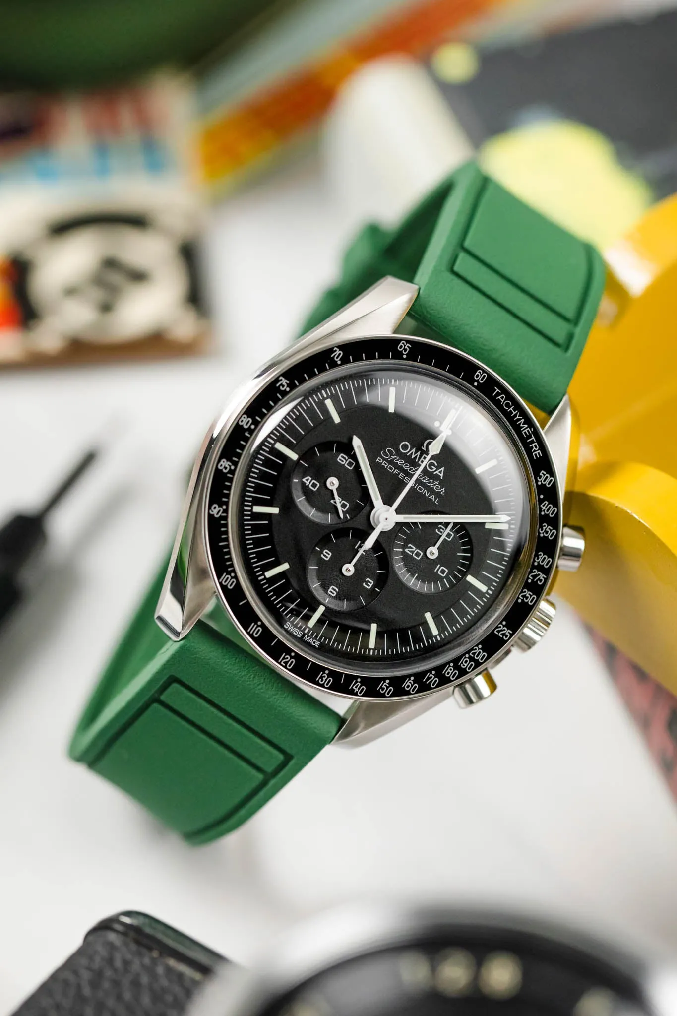 CRAFTER BLUE UX07 Green FKM Rubber Watch Strap