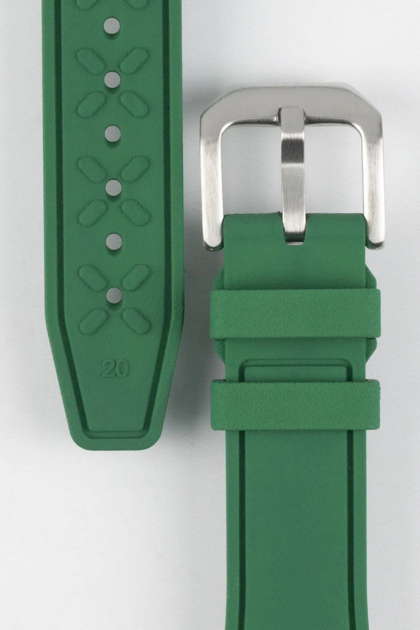 CRAFTER BLUE UX07 Green FKM Rubber Watch Strap