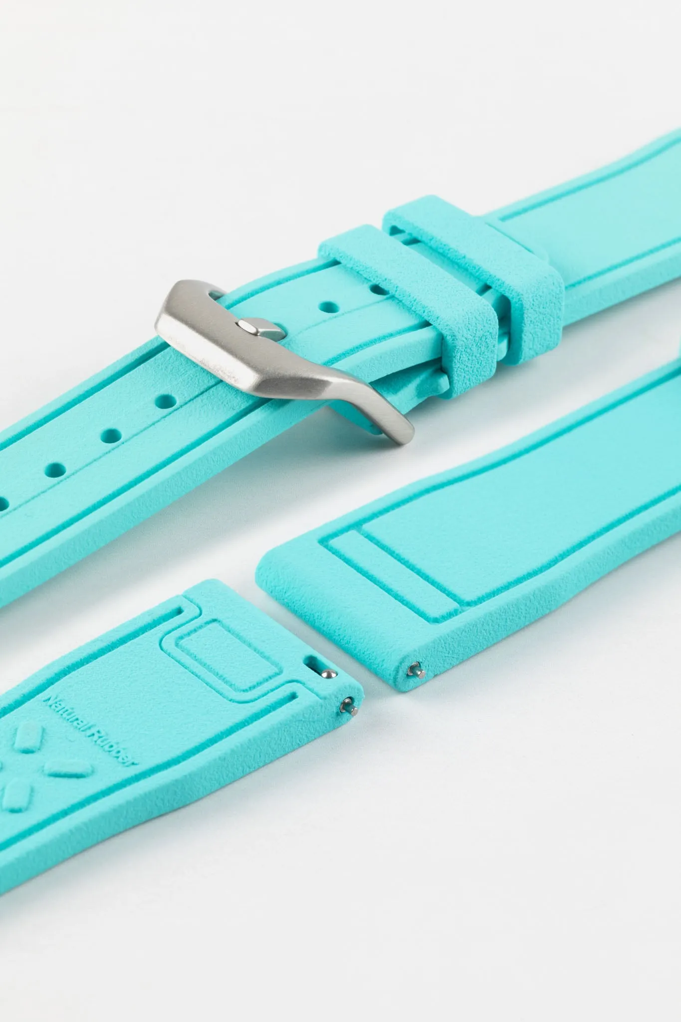 CRAFTER BLUE UX07 Turquoise FKM Rubber Watch Strap