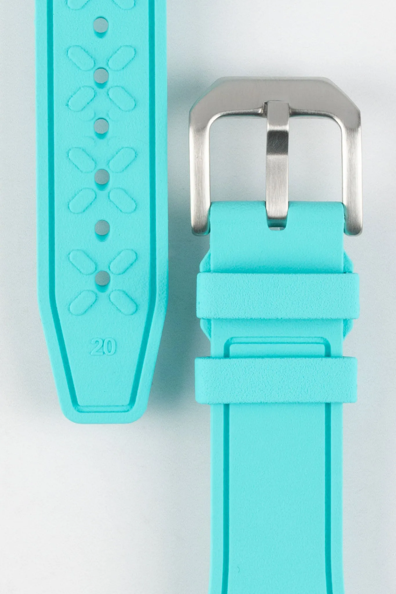 CRAFTER BLUE UX07 Turquoise FKM Rubber Watch Strap