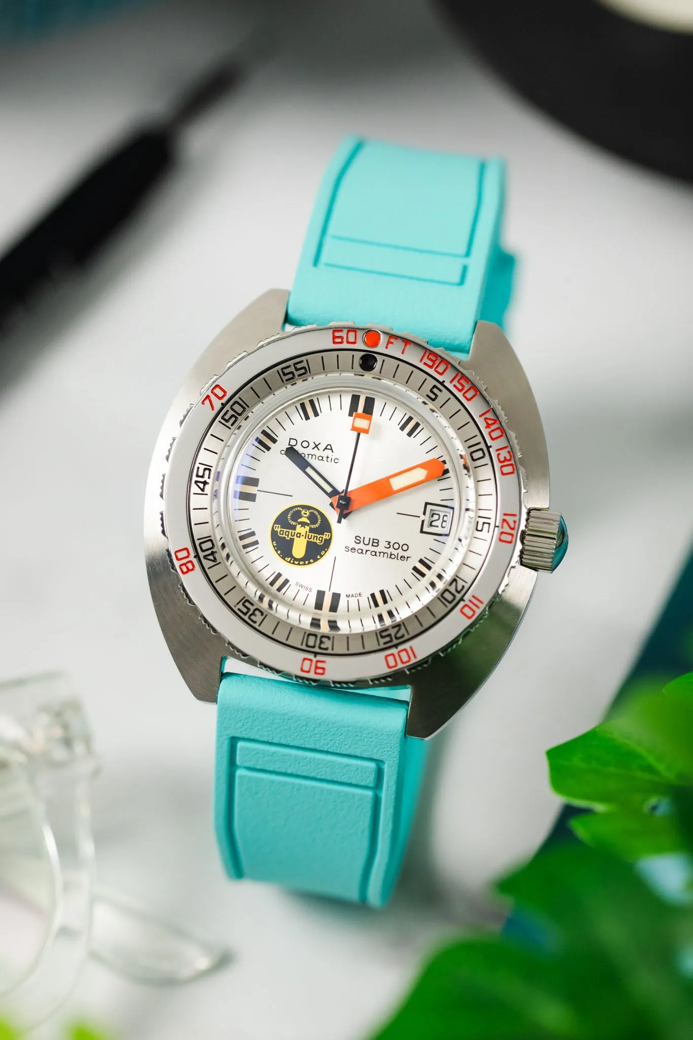 CRAFTER BLUE UX07 Turquoise FKM Rubber Watch Strap