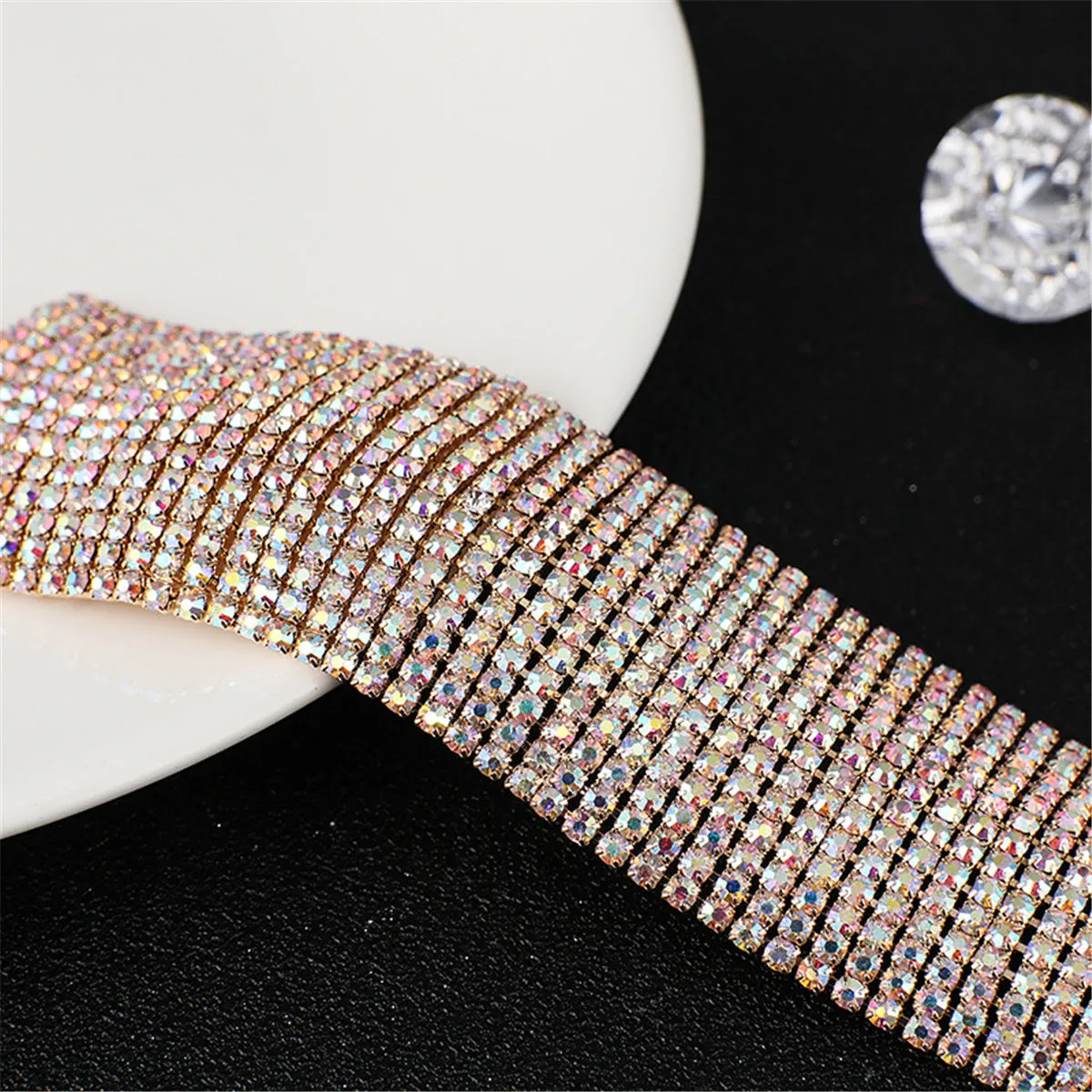 Cubic Zirconia & 18K Gold-Plated Layer Bracelet
