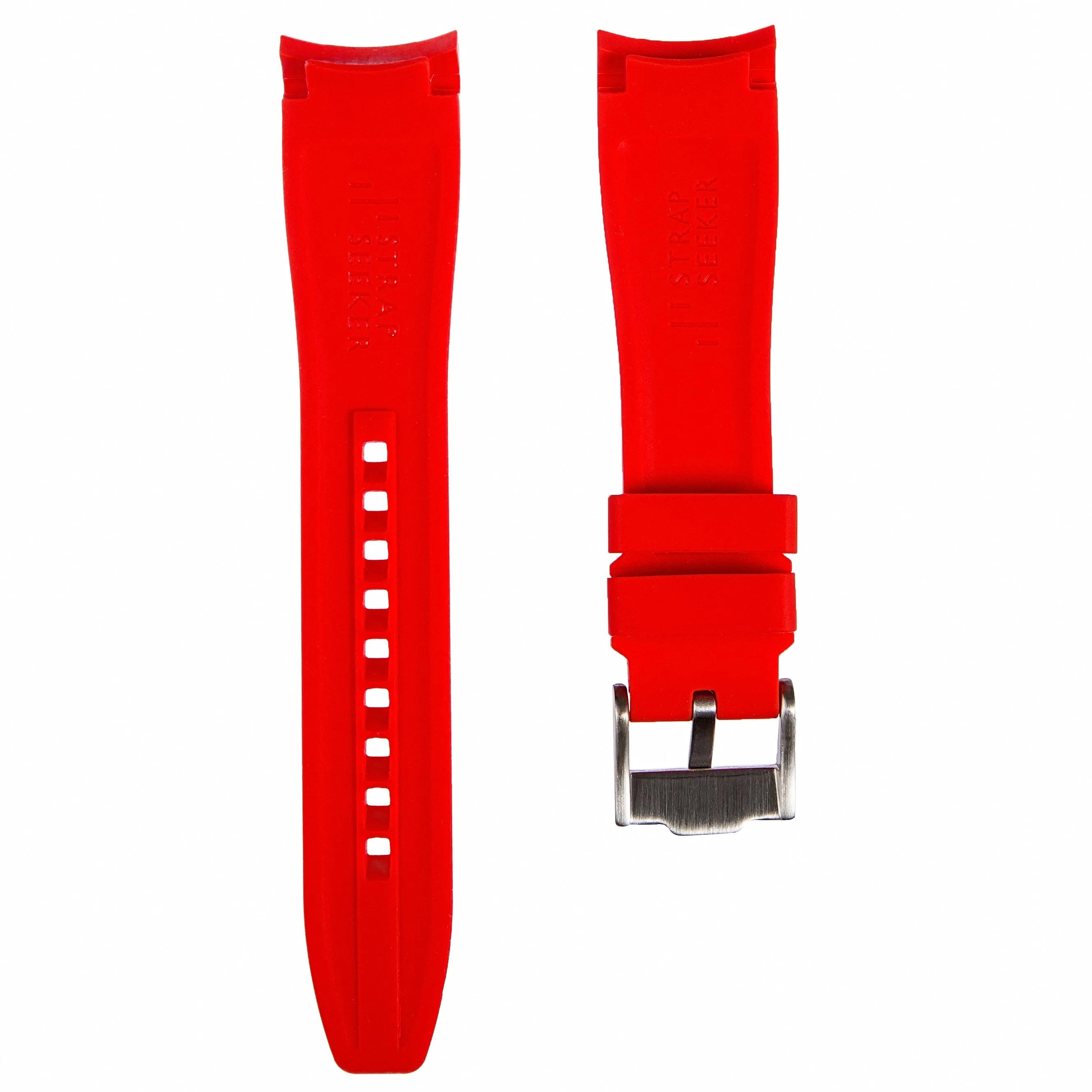 Curved End Rubber Strap for IWC Pilot / Big Pilot  – Brown(2418)