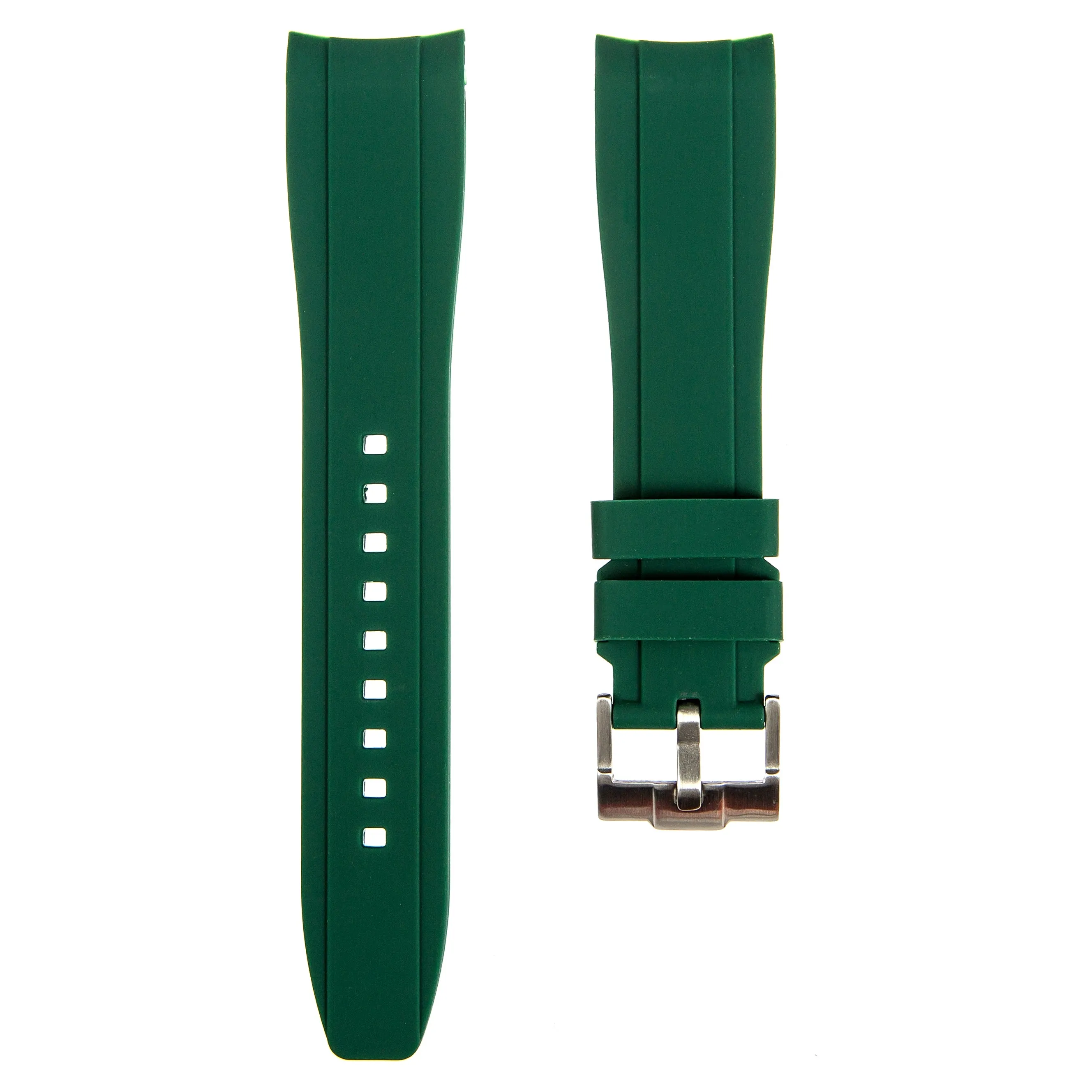 Curved End Rubber Strap for IWC Pilot / Big Pilot  – Brown(2418)
