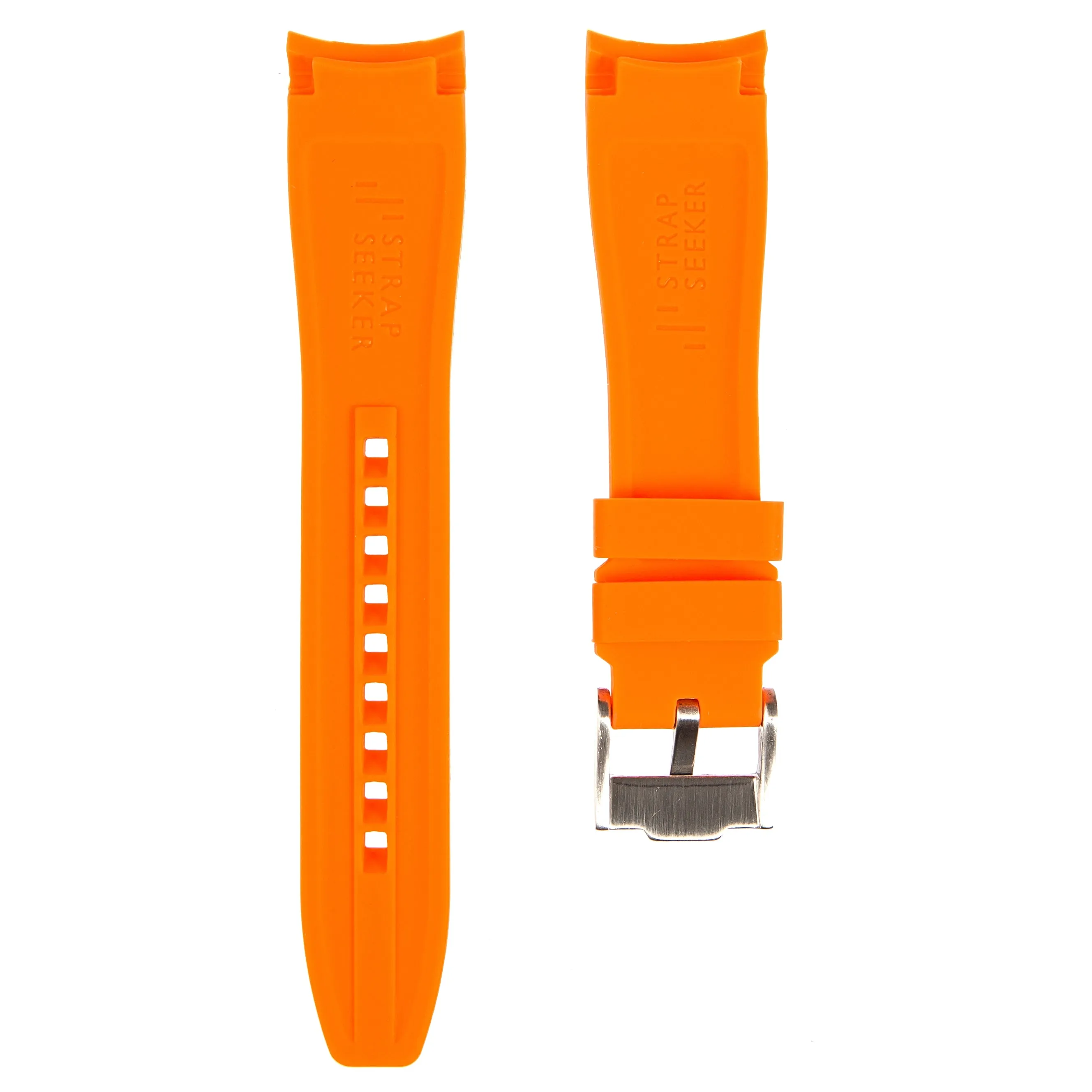 Curved End Rubber Strap for IWC Pilot / Big Pilot  – Brown(2418)